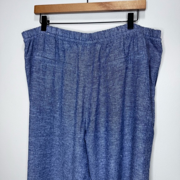 Reitman's Blue Linen Wide Leg Pants Size XXL Petite - Picture 9 of 13